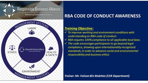 rba code of conduct 7.1.1